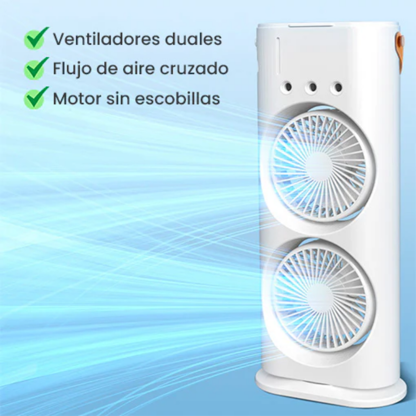 Doble Ventilador Humidificador Para Escritorio