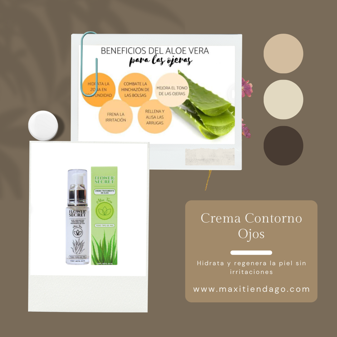 Crema para Contorno de Ojos con Aloe Vera