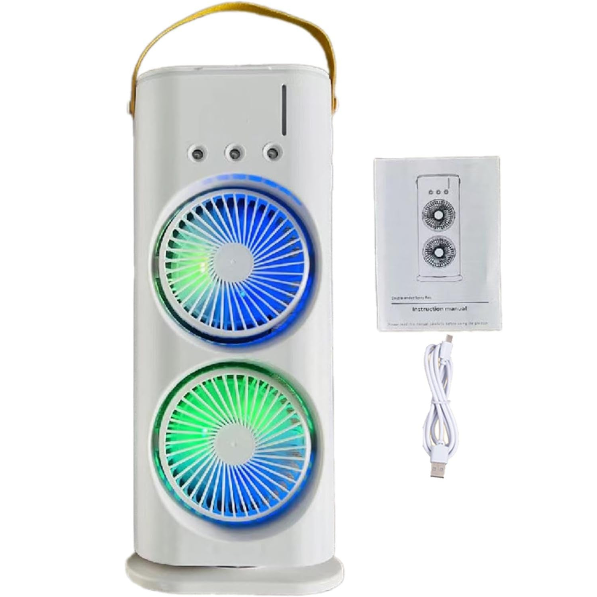Doble Ventilador Humidificador Para Escritorio