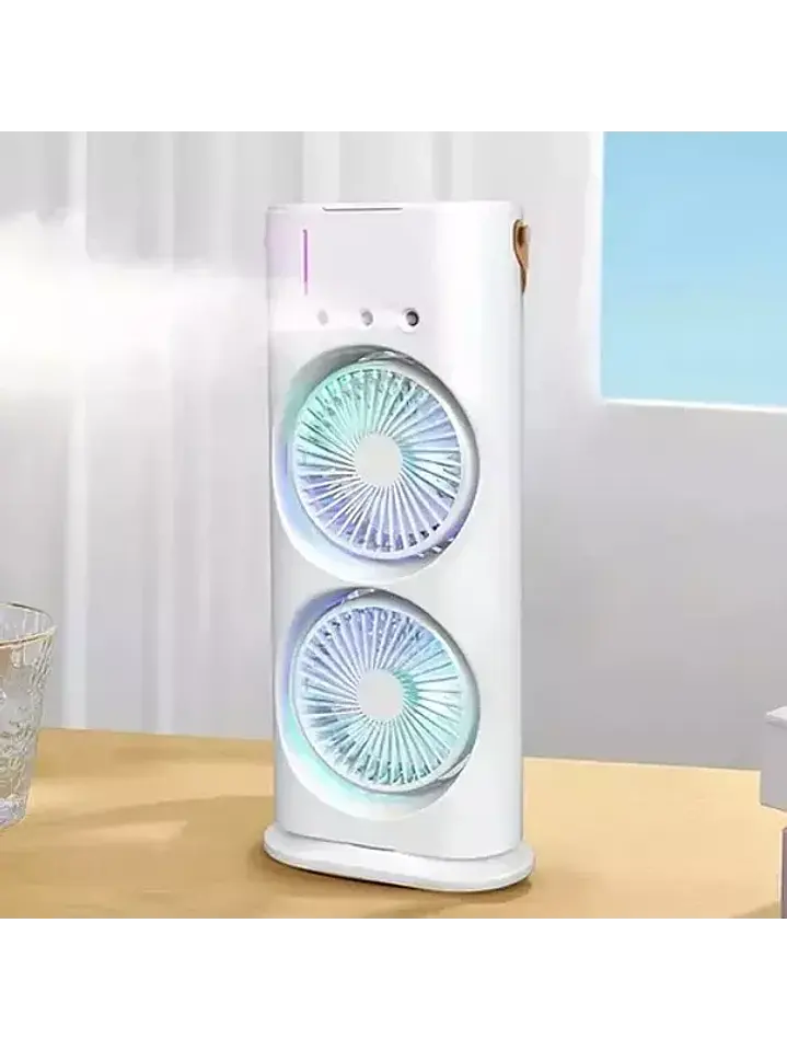 Doble Ventilador Humidificador Para Escritorio