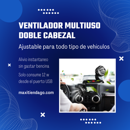 Ventilador Multiuso Doble Cabezal