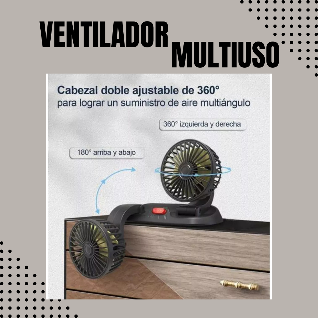 Ventilador Multiuso Doble Cabezal