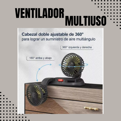 Ventilador Multiuso Doble Cabezal