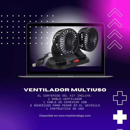 Ventilador Multiuso Doble Cabezal