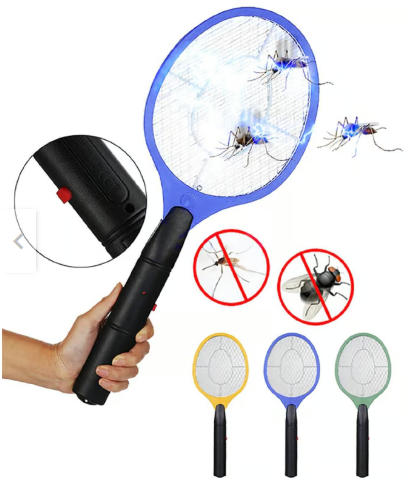 Raqueta Eléctrica Mata Moscas Mosquitos