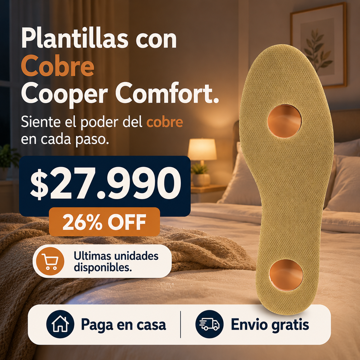 Plantillas con Cobre Copper Comfort