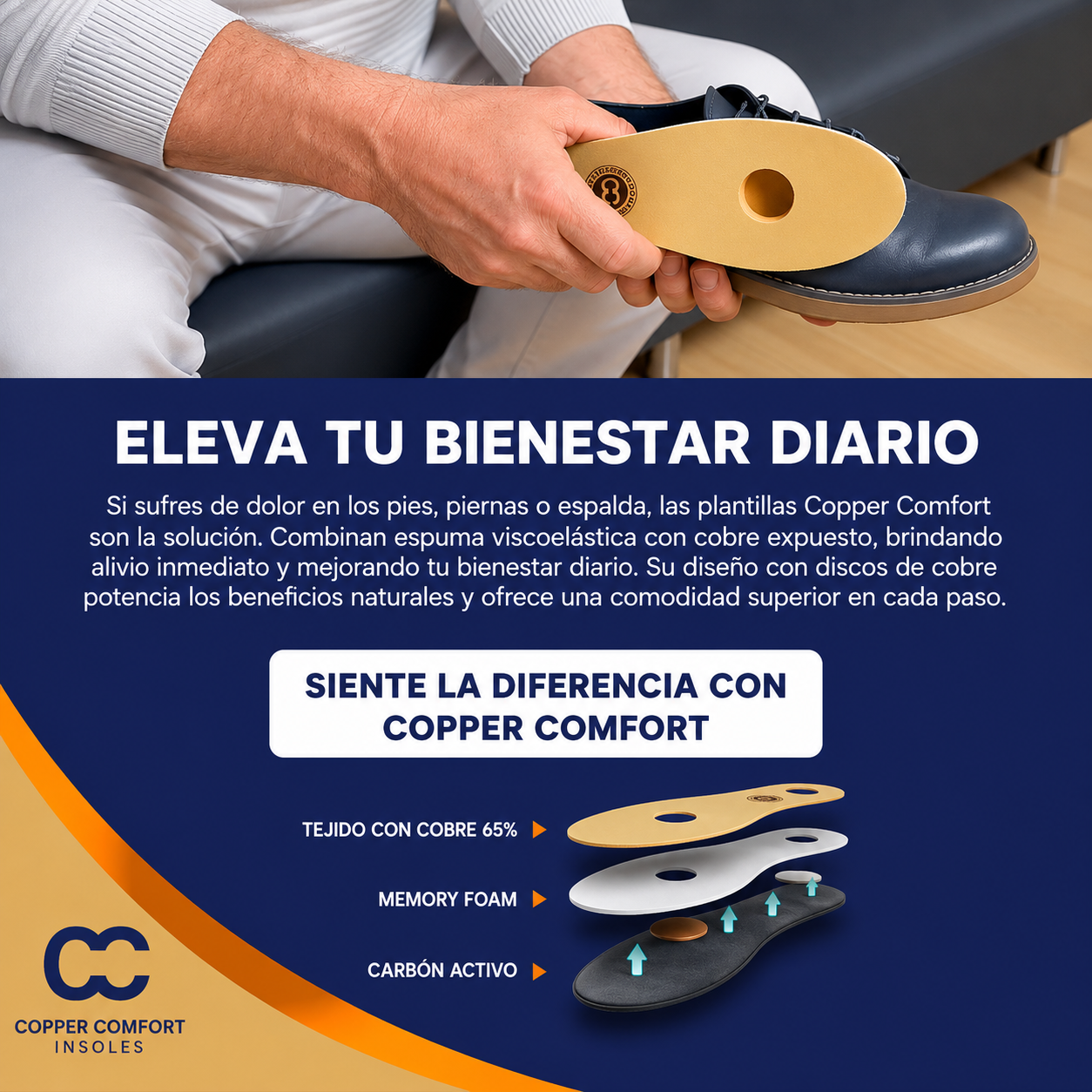 Plantillas con Cobre Copper Comfort