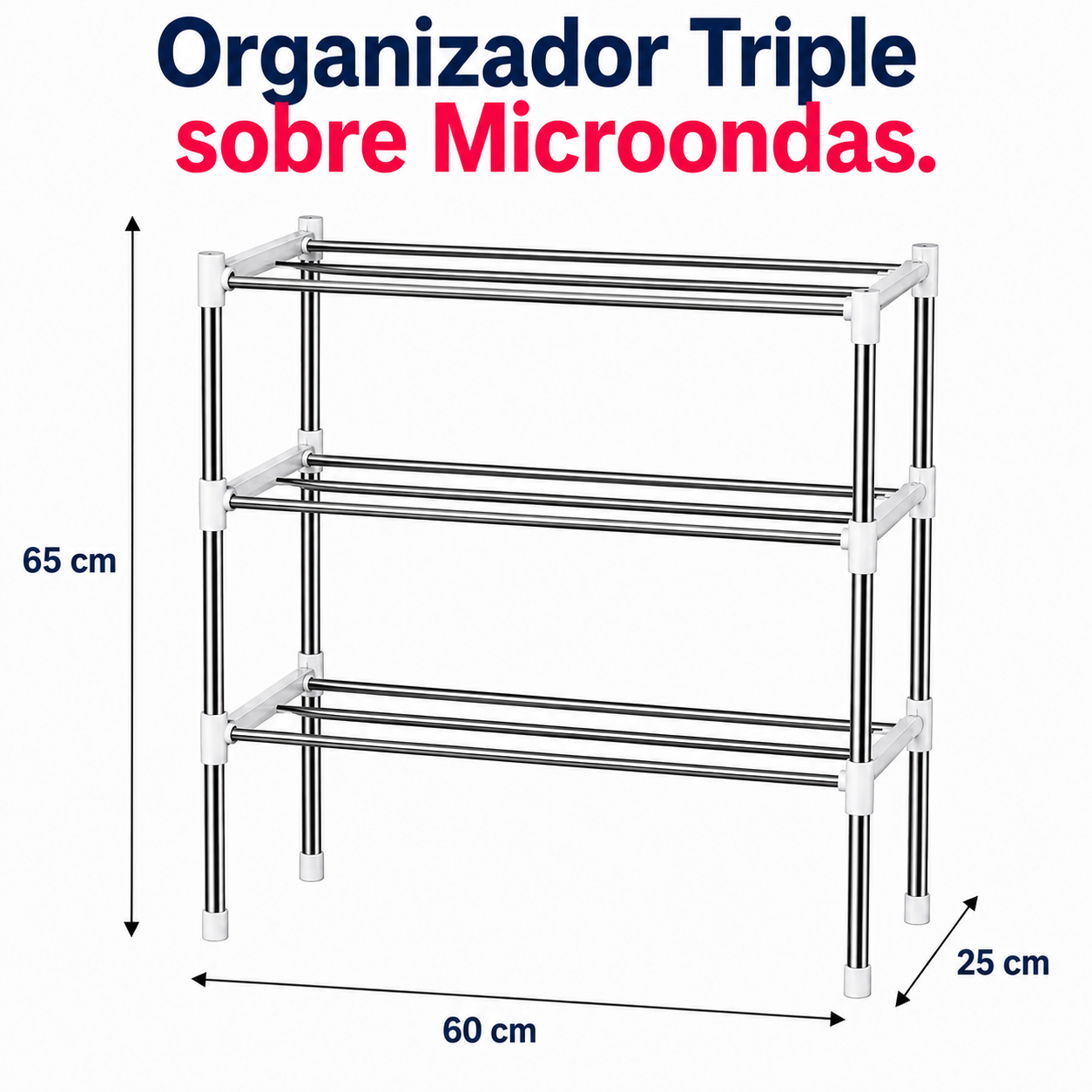 Organizador Triple sobre Microondas