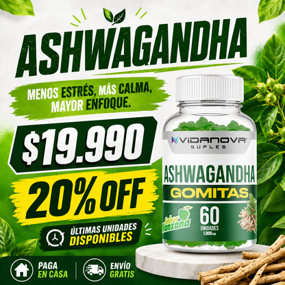 60 GOMITAS ASHWAGANDHA 1000mg