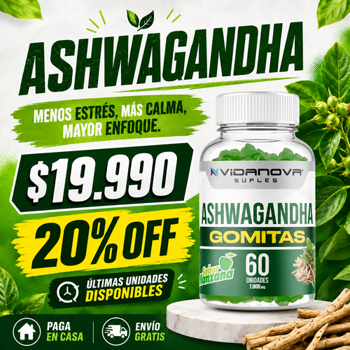 60 GOMITAS ASHWAGANDHA 1000mg