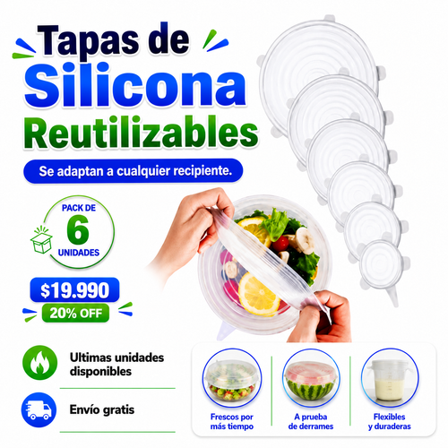 Tapas de Silicona Reutilizable