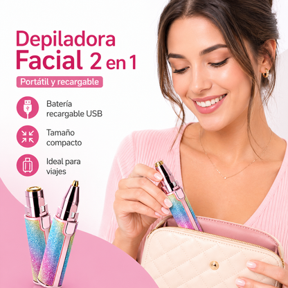 Depilador Facial Portatil 2 en 1