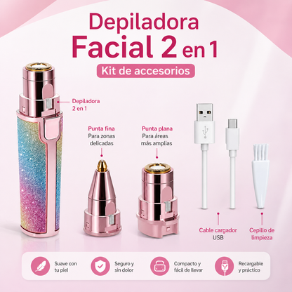 Depilador Facial Portatil 2 en 1