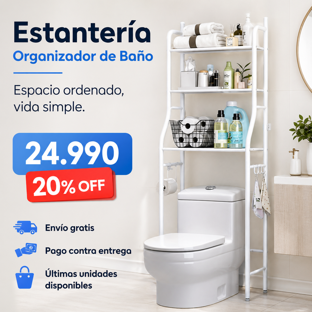 Estantería Organizadora de Baño