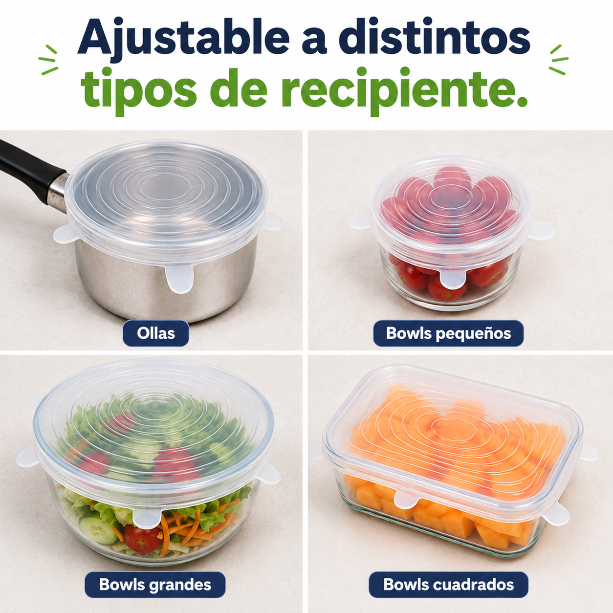 Pack Tapas de Silicona Reutilizable