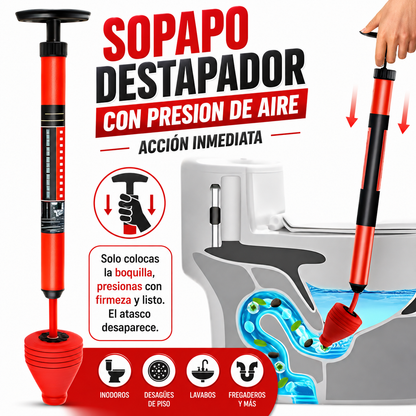 Sopapo Destapador de Inodoro con Presión de Aire
