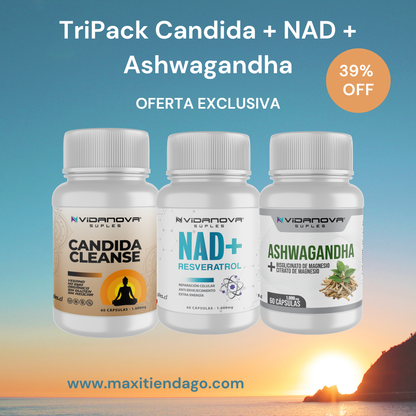 TriPack NAD + Ashwagandha + Candida