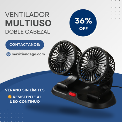 Ventilador Multiuso Doble Cabezal