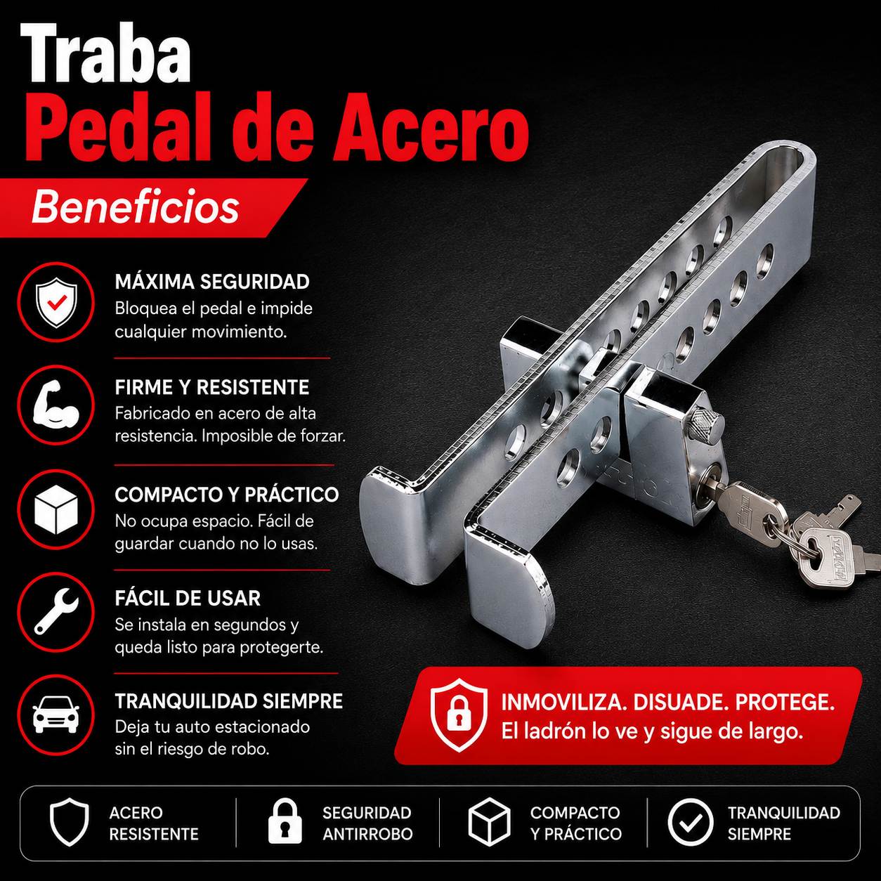 Traba Pedal de Acero